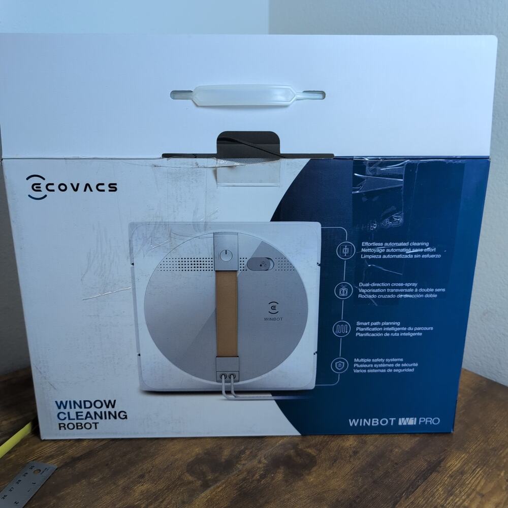 ECOVACS WINBOT W1 PRO Window Cleaning Robot Dual Spray Smart Path Carry Case